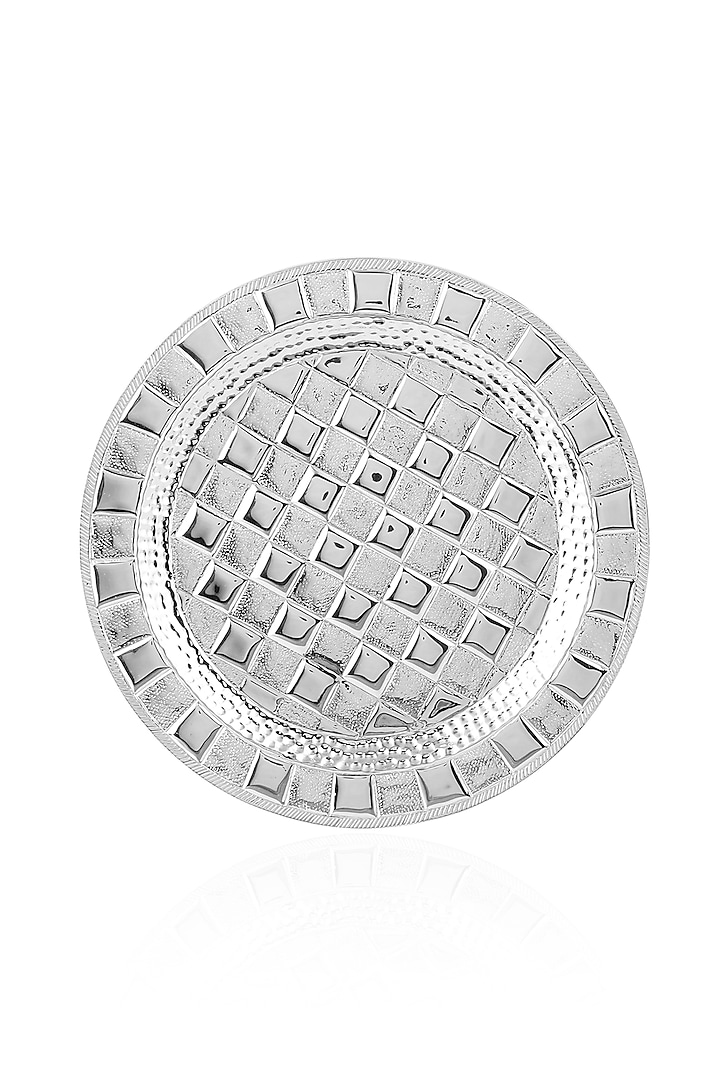 Multi-Colored Silver Plated Mini Platter by SwatiN at Pernia's Pop Up Shop