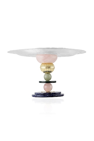 Multi-Colored Silver Plated Platter by SwatiN