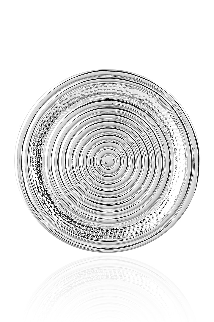 Multi-Colored Silver Plated Platter by SwatiN at Pernia's Pop Up Shop