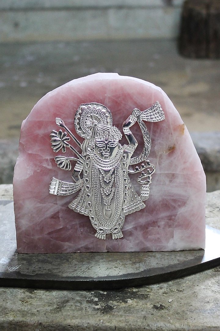 Pink Rose Quarts Lord Shreenathji Idol by SwatiN at Pernia's Pop Up Shop