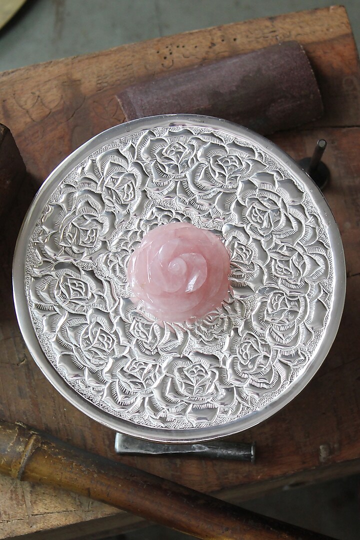 Pink Rose Quartz Serving Bowls With Lids by SwatiN at Pernia's Pop Up Shop