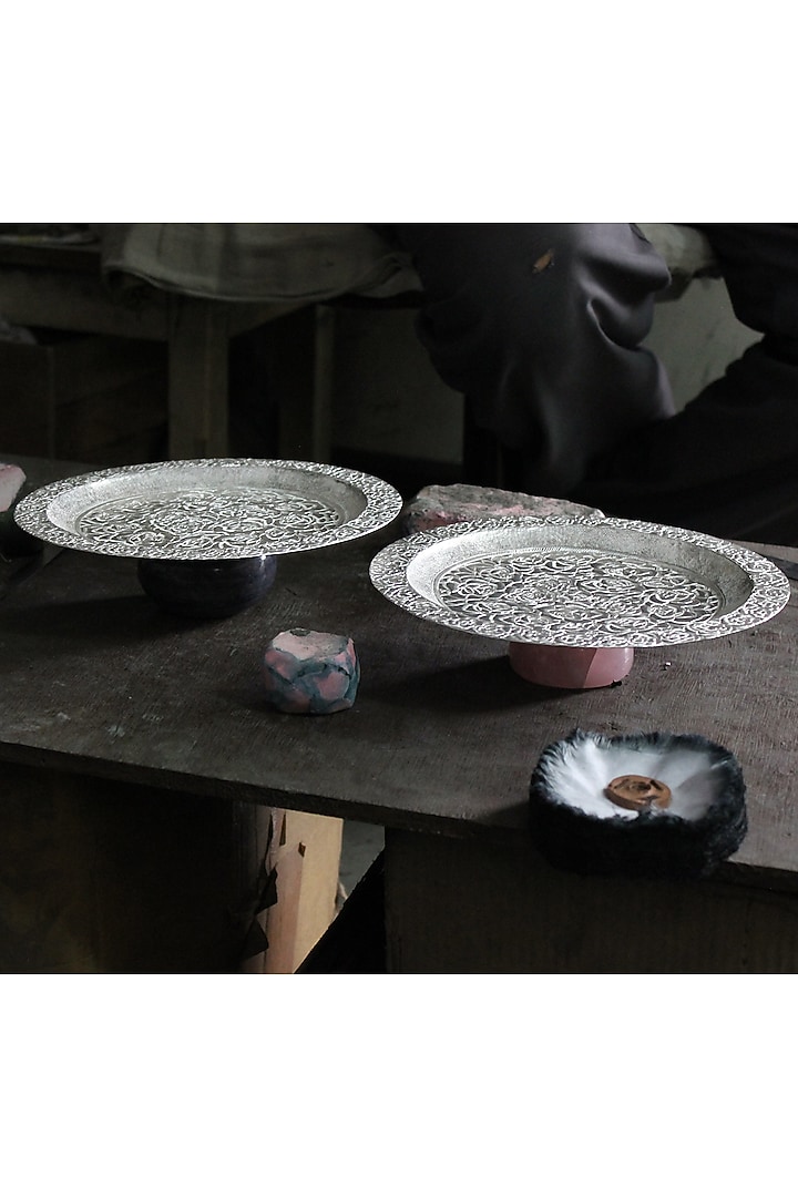 Pink Rose Quartz Serving Platter Set by SwatiN at Pernia's Pop Up Shop