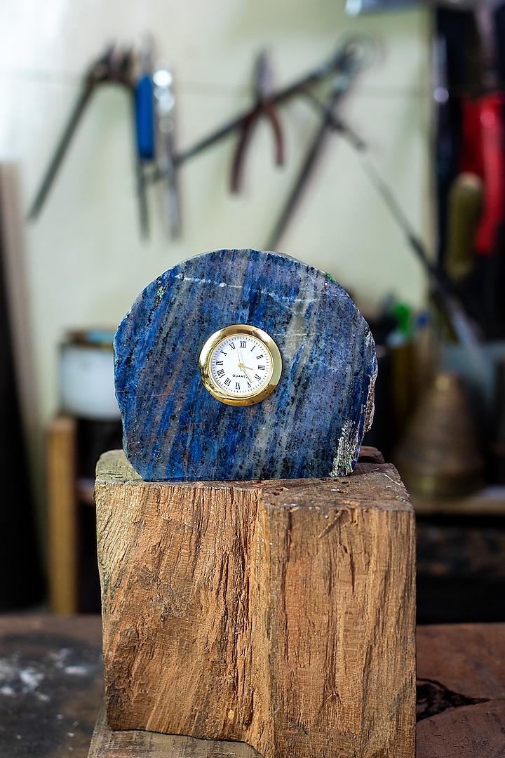 Blue Solidate Desk Clock by SwatiN
