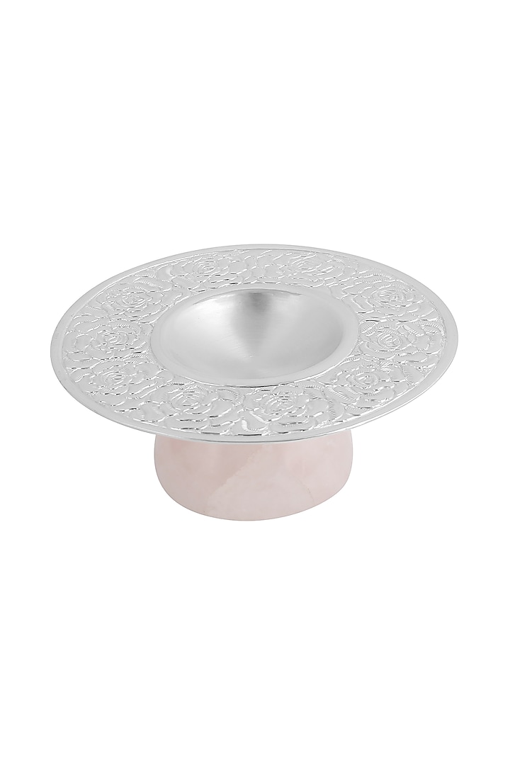 Pink Rose Quartz Metal Candle Holder by SwatiN at Pernia's Pop Up Shop