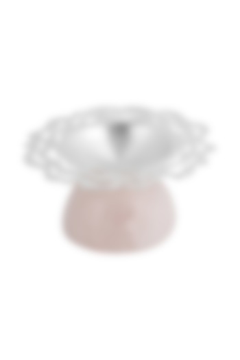 Pink Rose Quartz Metal Candle Holder by SwatiN at Pernia's Pop Up Shop