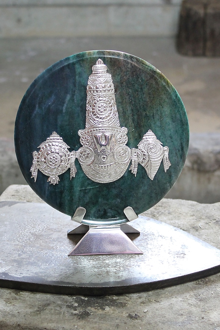 Green Quartz Lord Tirupati Balaji Idol by SwatiN
