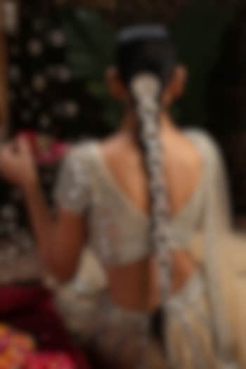 Gold Finish Kundan Polki Hair Braid Pin by Swabhimann Jewellery at Pernia's Pop Up Shop