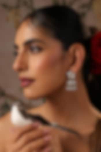 Gold Finish Kundan Polki Jhumka Earrings by Swabhimann Jewellery at Pernia's Pop Up Shop