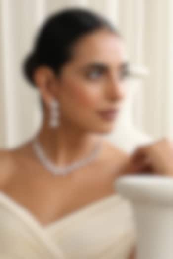 Rose Gold Finish Kundan Polki Handcrafted Necklace Set by Swabhimann Jewellery at Pernia's Pop Up Shop