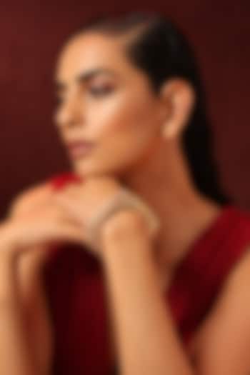 Gold Finish Kundan Polki Bangle by Swabhimann Jewellery at Pernia's Pop Up Shop