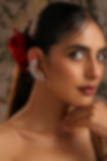Gold Finish Kundan Polki Earcuffs by Swabhimann Jewellery at Pernia's Pop Up Shop