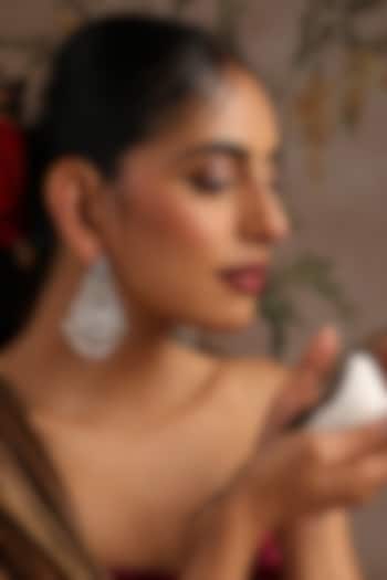 Gold Finish Green Kundan Polki Chandbali Earrings by Swabhimann Jewellery at Pernia's Pop Up Shop