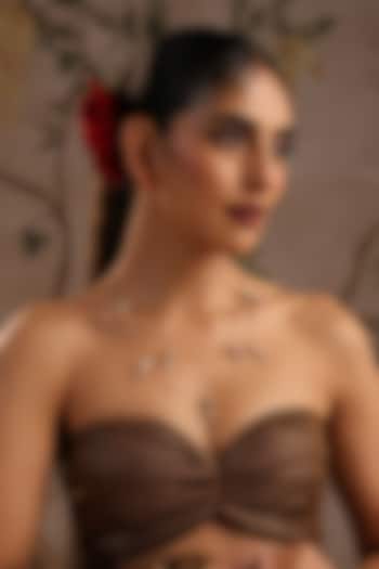Gold Finish Multi-Colored Kundan Polki Layered Necklace by Swabhimann Jewellery at Pernia's Pop Up Shop