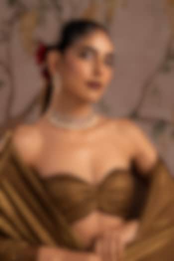 Gold Finish Pink Jadau Kundan Polki Choker Necklace Set by Swabhimann Jewellery at Pernia's Pop Up Shop