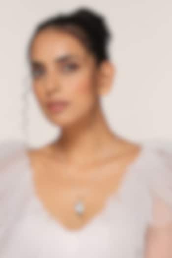 Gold Finish Kundan Polki Pendant Necklace by Swabhimann Jewellery at Pernia's Pop Up Shop