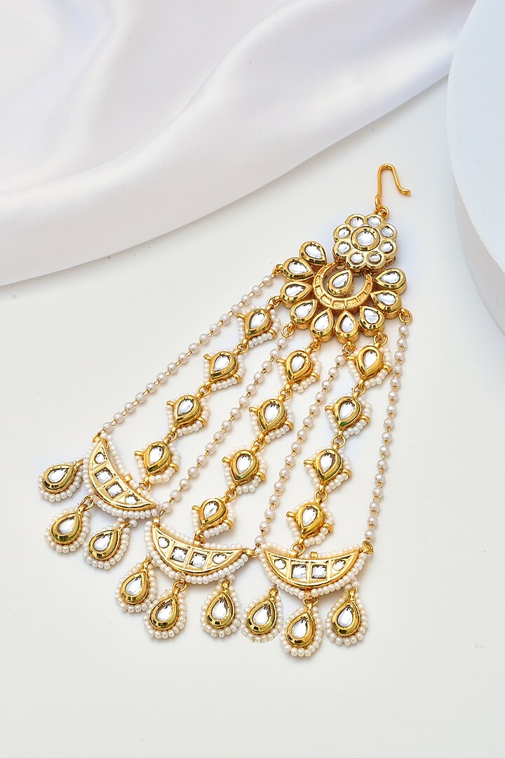 Gold Finish Kundan Polki Pasa by Swabhimann Jewellery at Pernia's Pop Up Shop