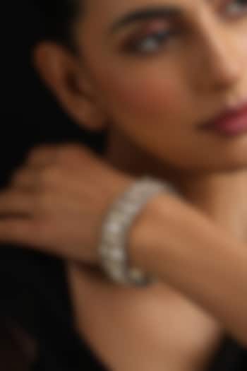 Gold Finish Kundan Polki Kada by Swabhimann Jewellery at Pernia's Pop Up Shop