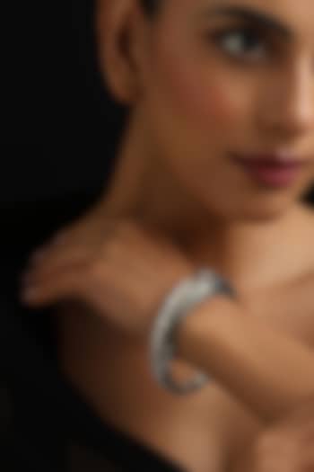 Gold Finish Green Kundan Polki Kada by Swabhimann Jewellery at Pernia's Pop Up Shop