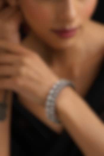 Gold Finish Red Kundan Polki Openable Kada by Swabhimann Jewellery at Pernia's Pop Up Shop