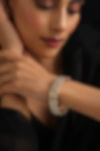 Gold Finish Multi-Colored Kundan Polki Openable Kada by Swabhimann Jewellery at Pernia's Pop Up Shop