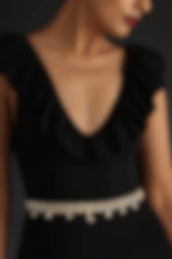 Gold Finish Kundan Polki Waist Belt by Swabhimann Jewellery at Pernia's Pop Up Shop