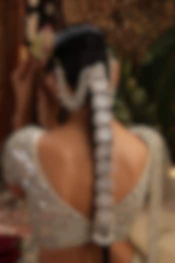 Gold Finish Kundan Polki Hair Braid Pin by Swabhimann Jewellery at Pernia's Pop Up Shop