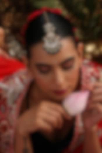 Gold Finish Kundan Polki & Green Stone Maangtikka by Swabhimann Jewellery at Pernia's Pop Up Shop