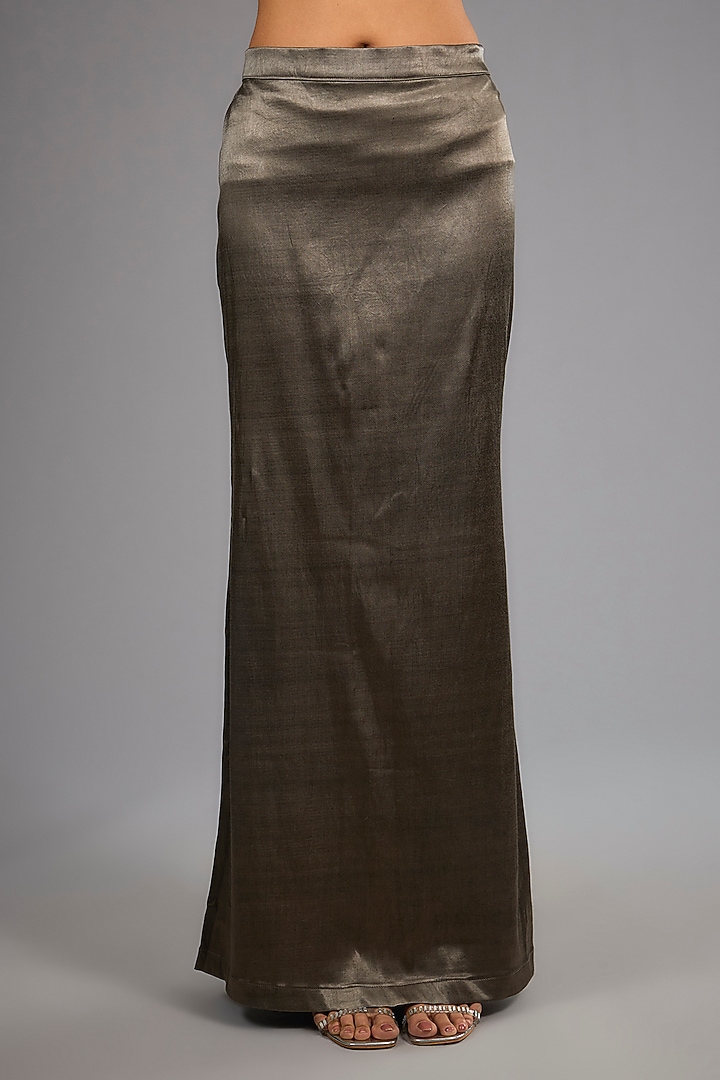 Wine & Grey Georgette Sequins Ombre Bridal Saree Set by Sawan Gandhi at Pernia's Pop Up Shop