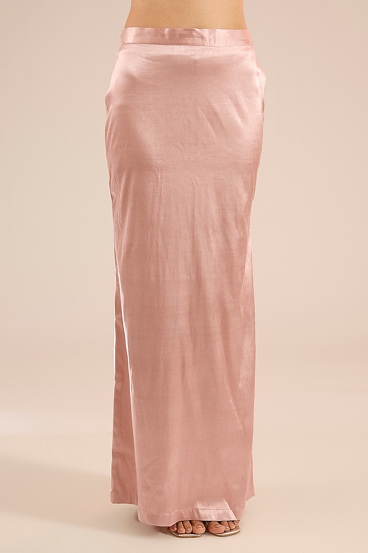 Blush Pink Georgette Cutwork Embroidered Bridal Saree Set by Sawan Gandhi at Pernia's Pop Up Shop