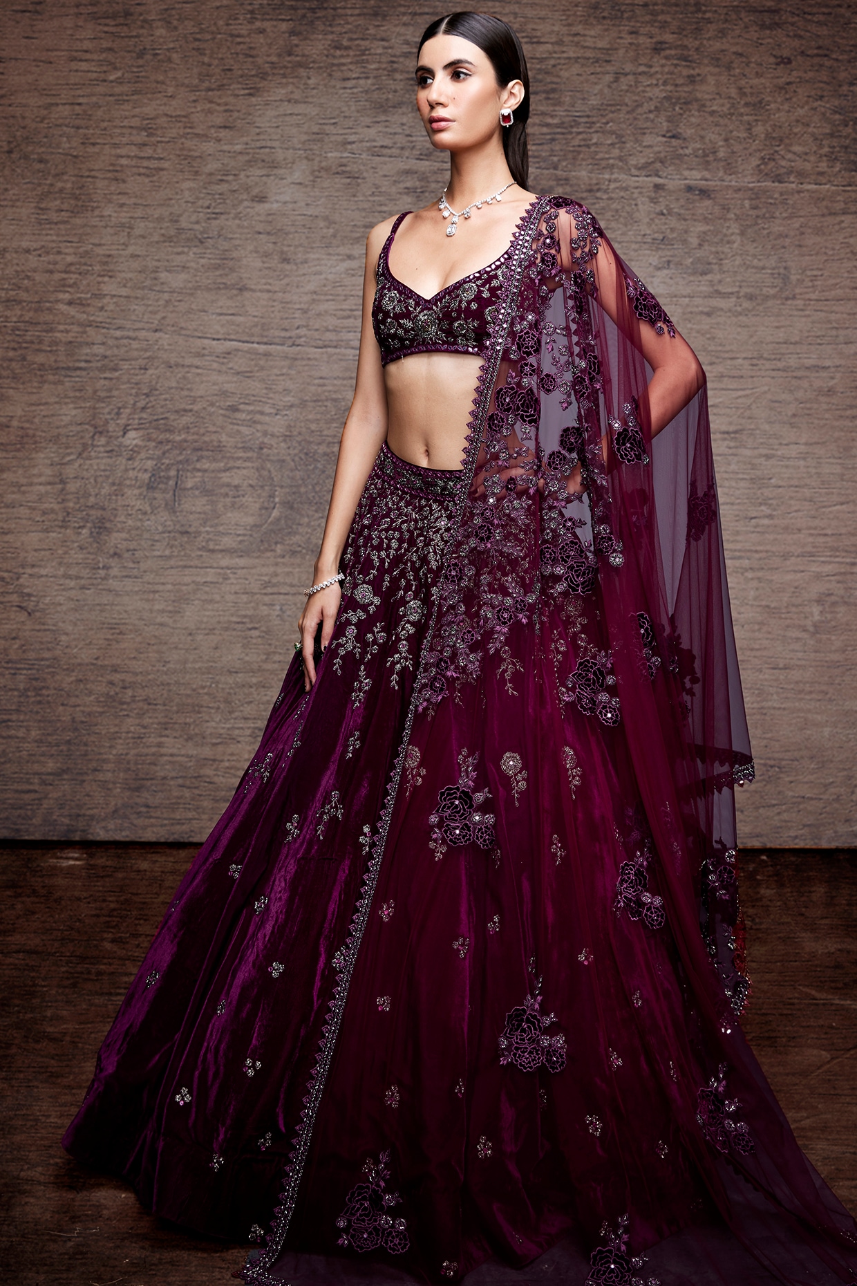 Modern Red Color Velvet Attractive Designer Embroidery Lehenga Choli For  Bridals at Best Price in Surat | Agrawal's Distribution Centre.