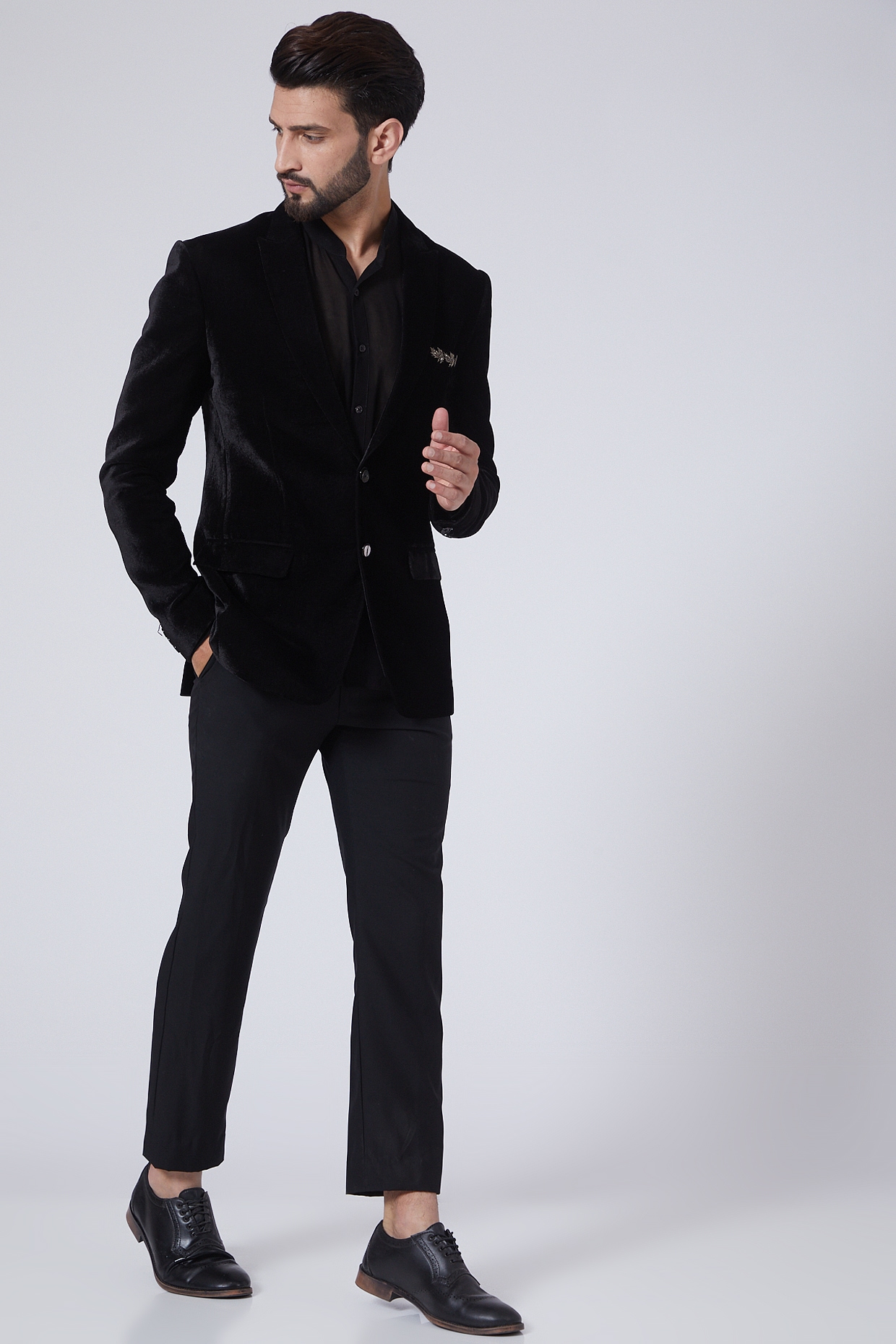 black blazer with design