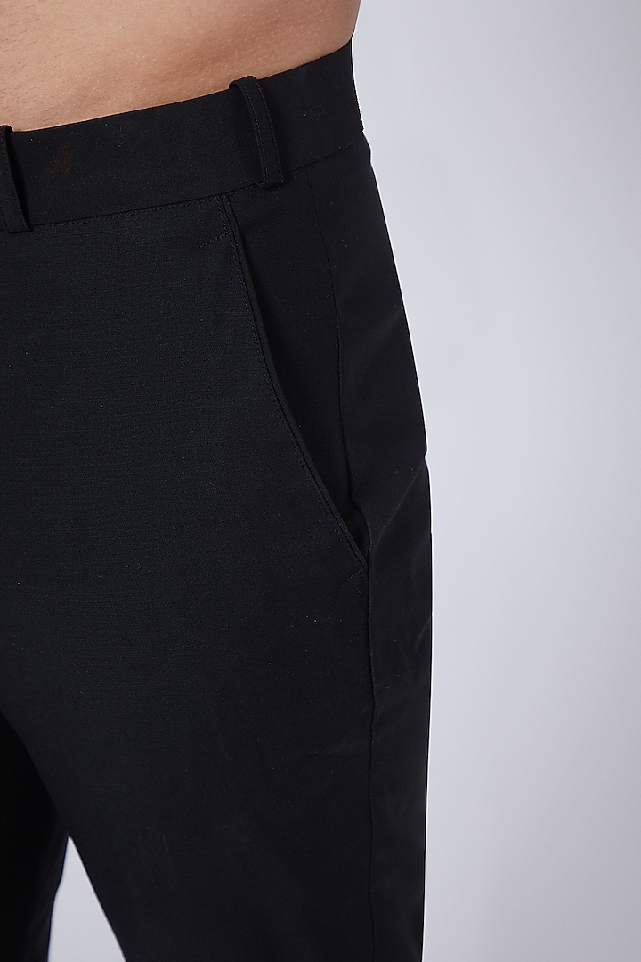 Black Velvet Cutdana Work Blazer by Sawan Gandhi Men at Pernia's Pop Up Shop