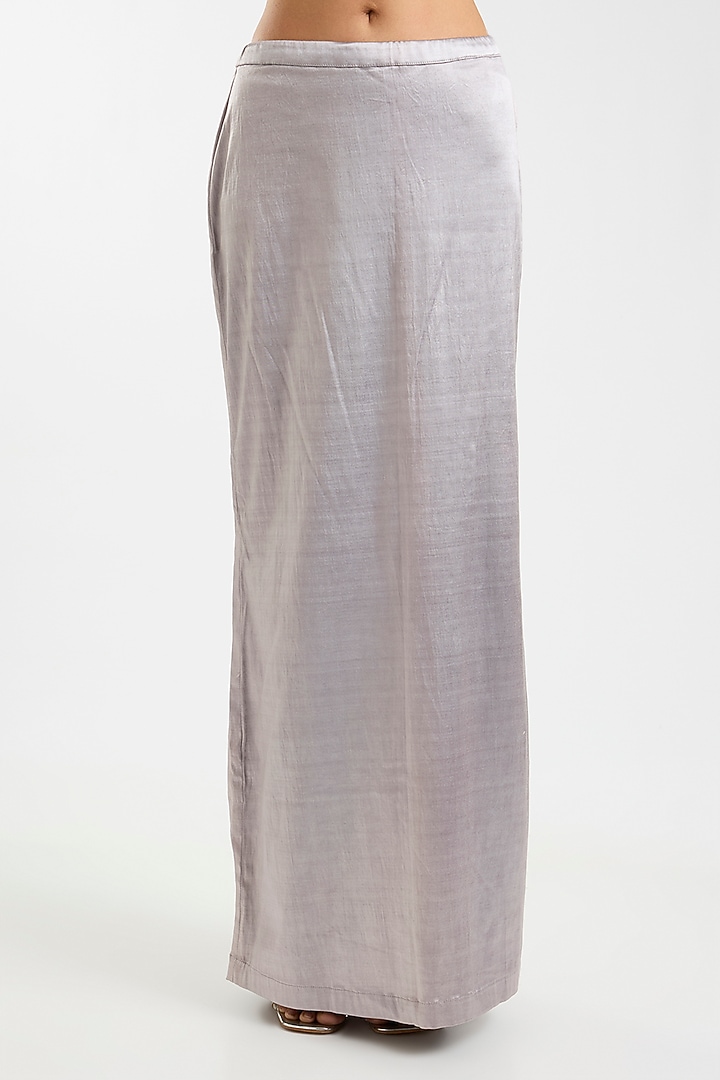 Silver & Pink Ombre Chiffon Sequins & Cutwork Bridal Saree Set by Sawan Gandhi at Pernia's Pop Up Shop