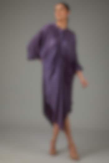 Purple Satin Dress by Swati Jain