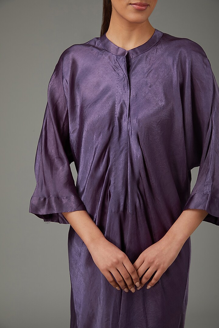 Purple Satin Summer Dress by Swati Jain at Pernia's Pop Up Shop