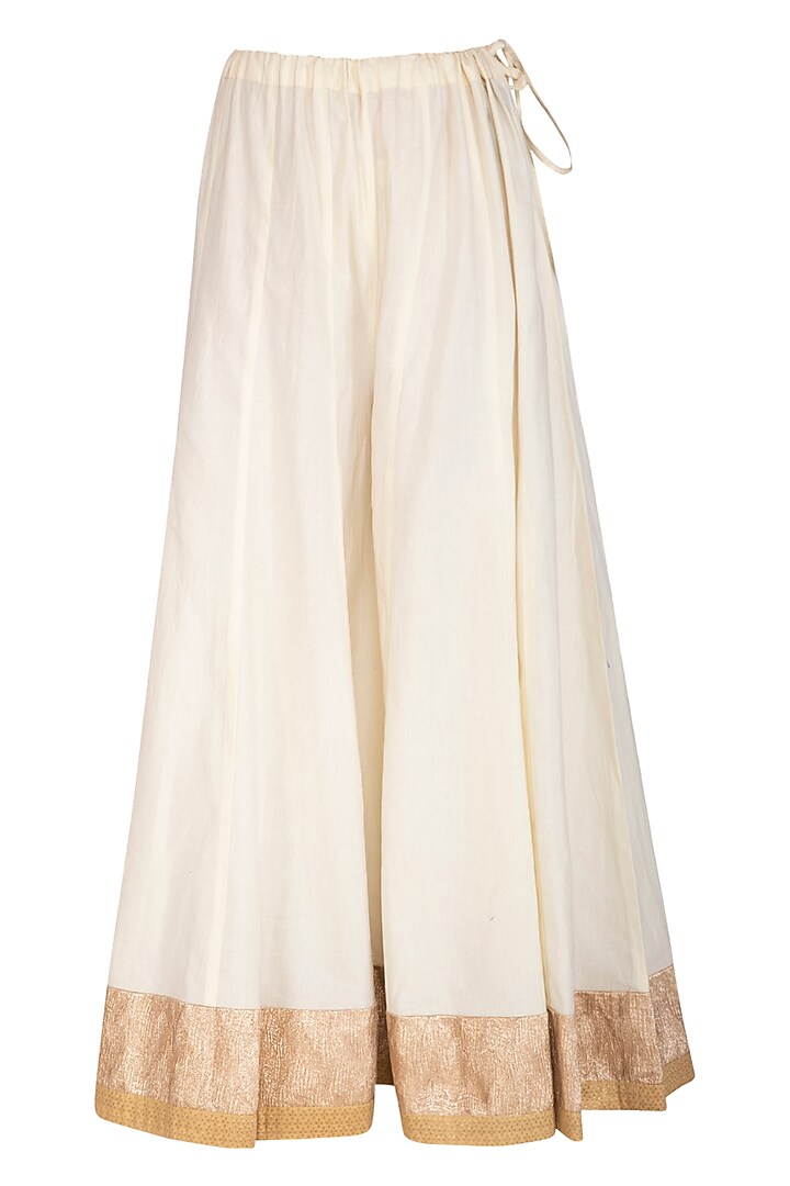 Peach Embroidered Kurta With Palazzo Pants by Swati Jain at Pernia's Pop Up Shop