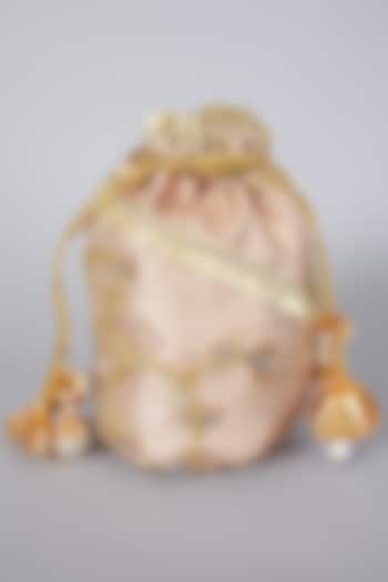 Golden Tissue Potli Bag by Swati Jain