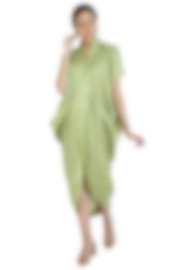 Mint Green Cowl Dress by Swati Jain