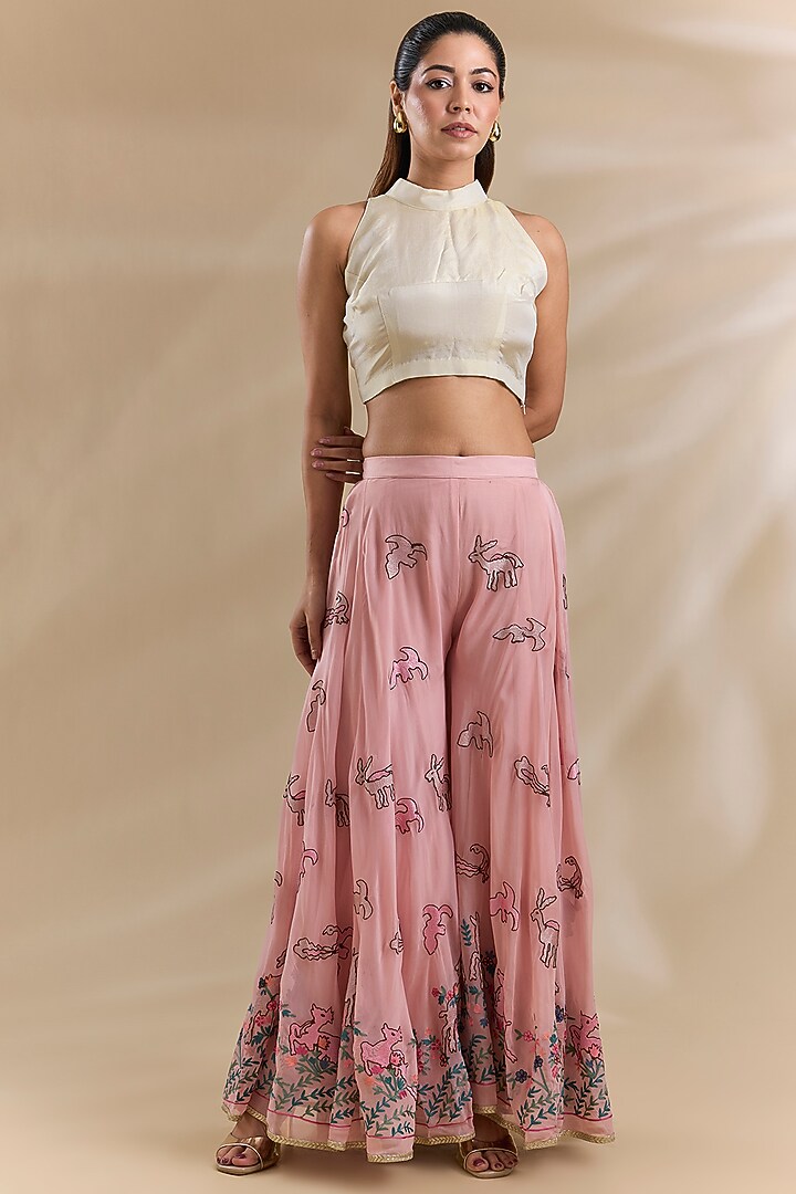 Ivory Tissue Cape Set by Swati Jain at Pernia's Pop Up Shop