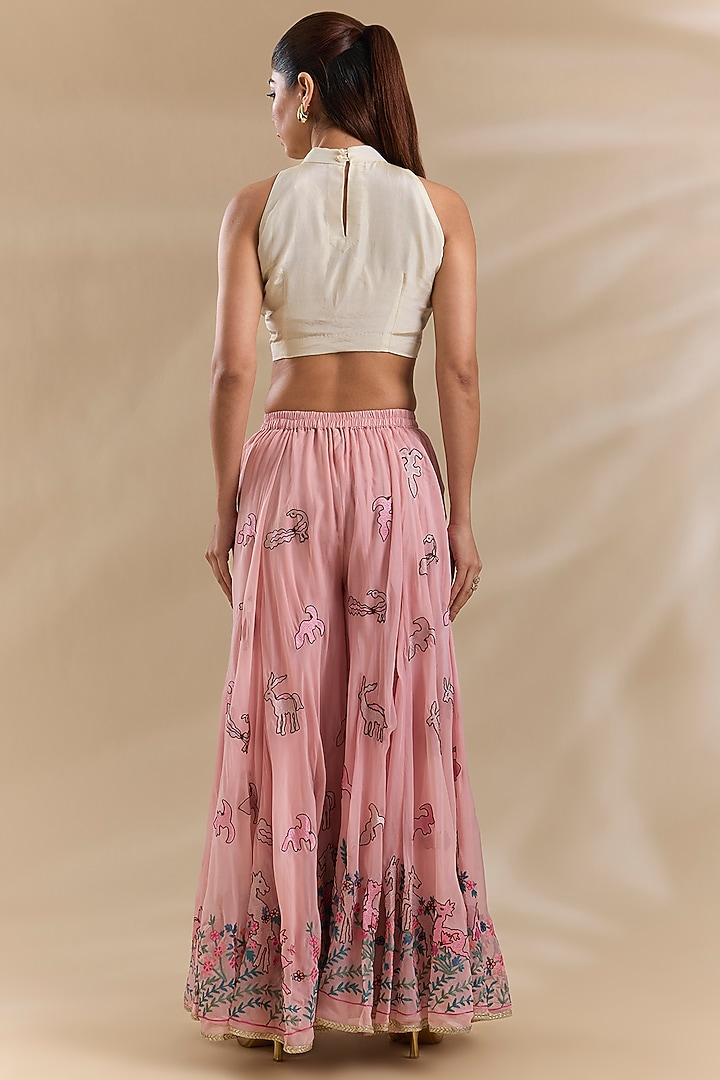 Ivory Tissue Cape Set by Swati Jain at Pernia's Pop Up Shop