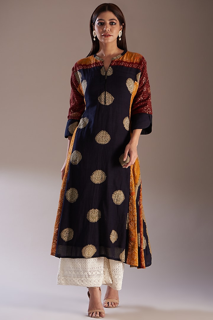 Black Cotton A-Line Kurta Set Design by Swati Jain at Pernia's Pop Up ...