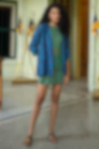 Jungle Green Cotton Printed Shorts by Swatti Kapoor at Pernia's Pop Up Shop