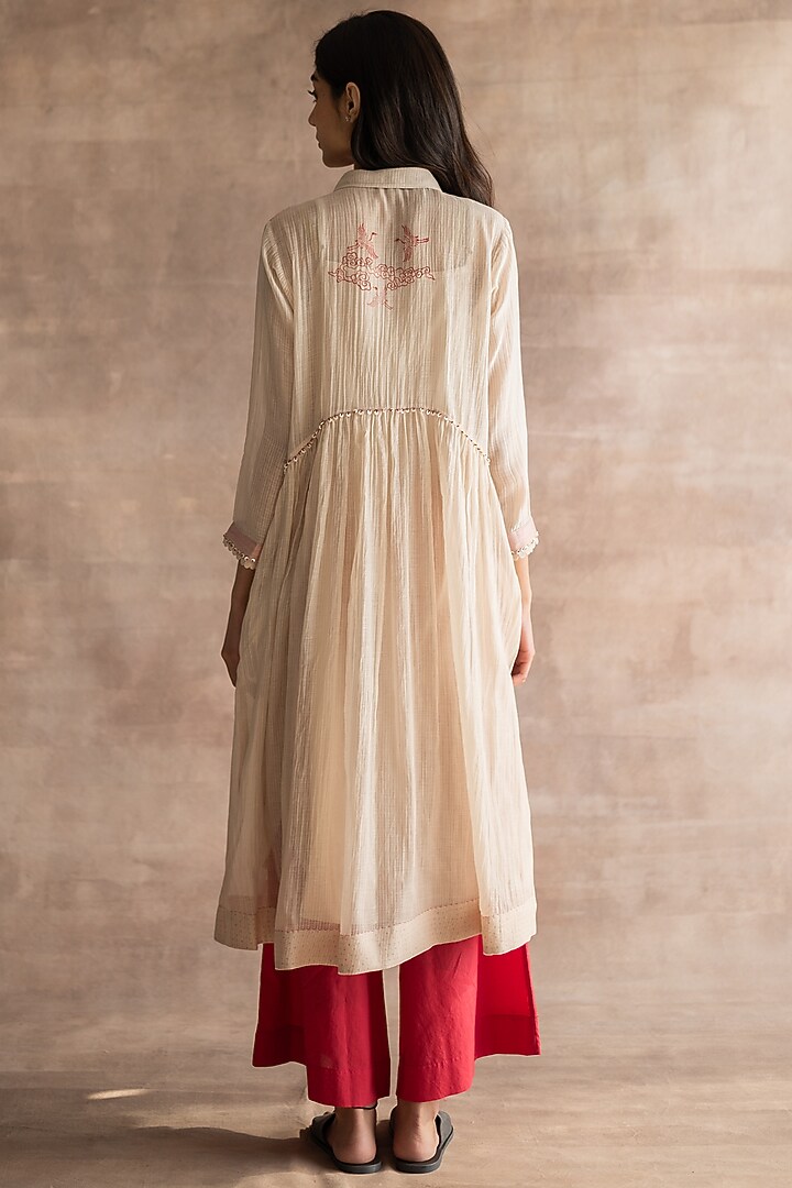 Imperial Red Wide-Legged Pants by Swatti Kapoor at Pernia's Pop Up Shop