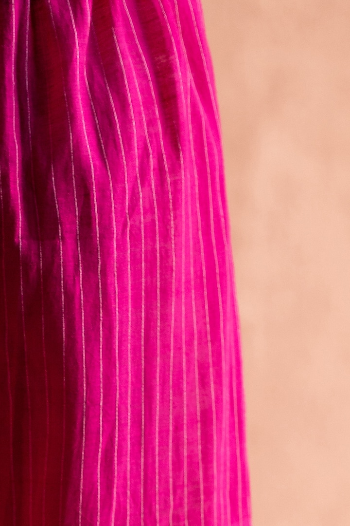 Pink Silk & Cotton Pleated Pants by Swatti Kapoor at Pernia's Pop Up Shop