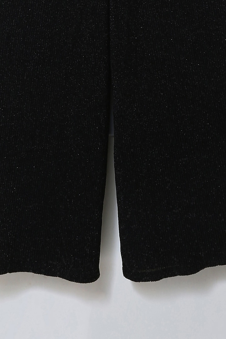 Black Lurex Shimmer Jumpsuit For Girls by SWEETLIME BY AS at Pernia's Pop Up Shop