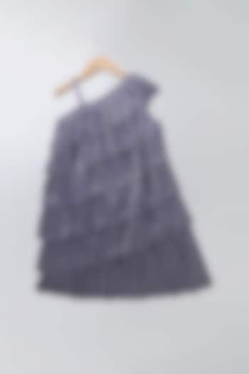 Lavender Embellished Dress For Girls by SWEETLIME BY AS