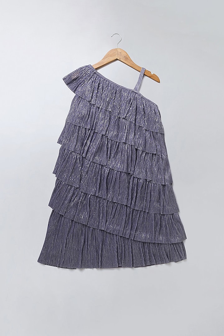 Lavender Embellished Dress For Girls by SWEETLIME BY AS at Pernia's Pop Up Shop
