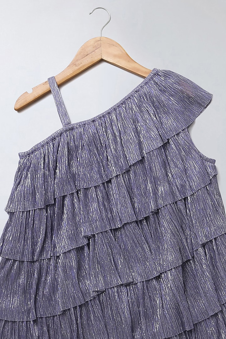 Lavender Embellished Dress For Girls by SWEETLIME BY AS at Pernia's Pop Up Shop