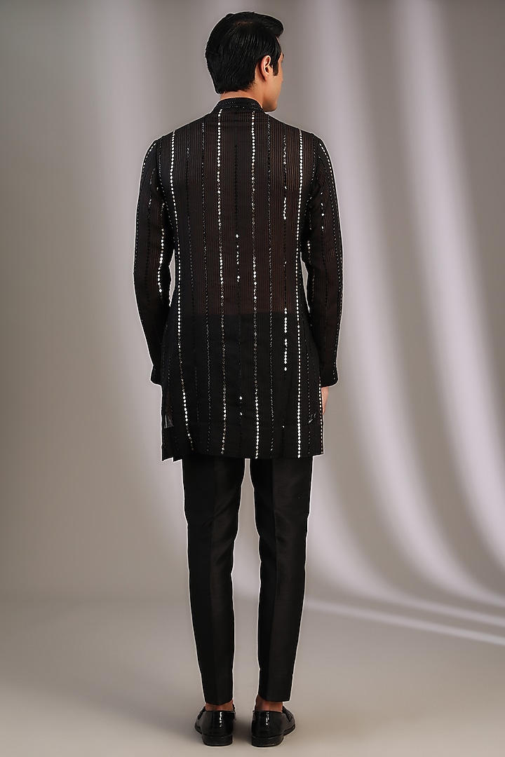 Black Ghicha Embellished Kurta Set
by Sawan Gandhi Men at Pernia's Pop Up Shop
