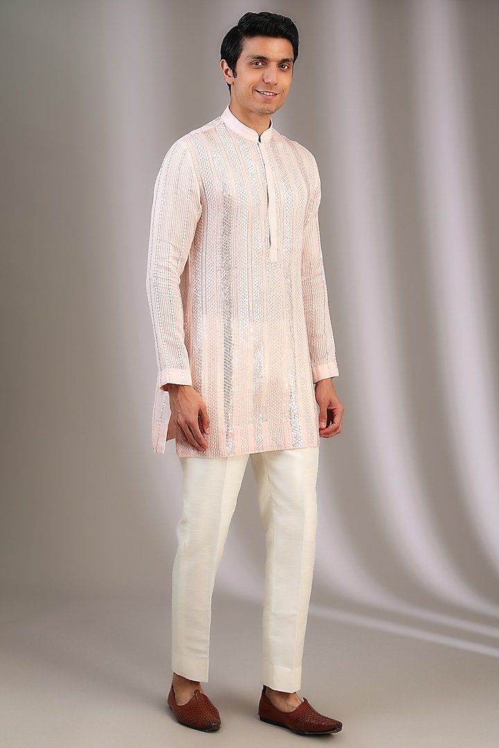 Light Pink Ghicha Embellished Kurta Set

 by Sawan Gandhi Men at Pernia's Pop Up Shop